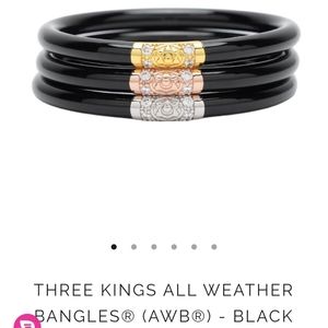 BuDha Girl All Weather Bangles Three Kings Black with Box